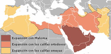 Expansi&oacute;n del Islam durante el Califato Omeya