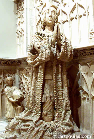 Detalle del sepulcro de Juan Padilla. Obra de Gil de Silo&eacute;