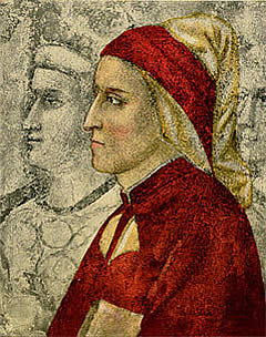 Giotto: Retrato de Dante en la Capilla Barghello de Florencia