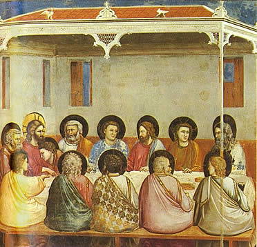 Giotto: Última Cena en la Capilla Scrovegni (Padua)