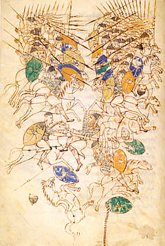 Otra de las l&aacute;minas de una copia medieval del Tratado de Vegecio