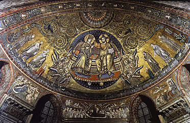 Jacopo Torriti. Coronación de la Virgen en la bóveda absidal de Santa María la Mayor (Roma)