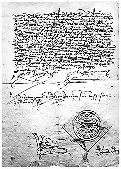 Copia del Edicto de Granada, por la que los jud&iacute;os fueron expulsados de la Pen&iacute;nsula Ib&eacute;rica