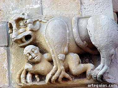 Le&oacute;n sobre un hombre