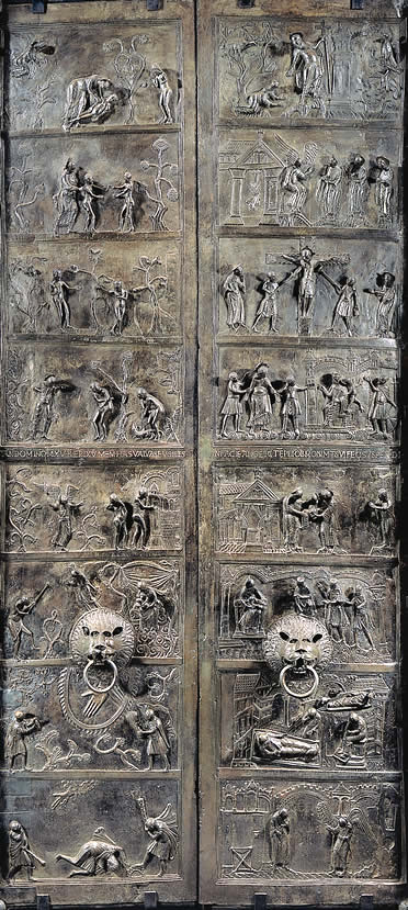 Puerta de bronce.  Hildesheim