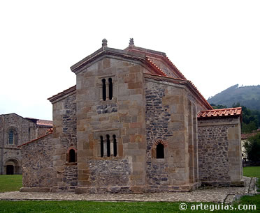 Cabecera de la iglesia prerrom&aacute;nica de San Salvador de Valdedi&oacute;s