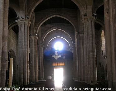 Santiago de Betanzos, A Coru&ntilde;a. Interior del templo