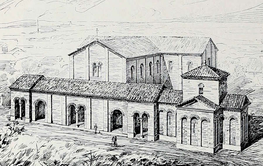 El mausoleo conectado antiguamente a la iglesia de Santa Croce