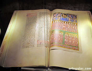 Facs&iacute;mil del Beato de Carde&ntilde;a, que se expone en la sala capitular 