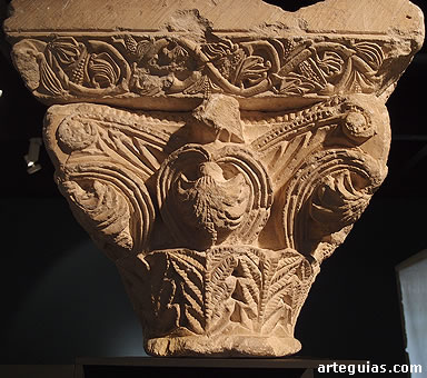 Capitel procedente del monasterio y expuesto en el Museo de Burgos