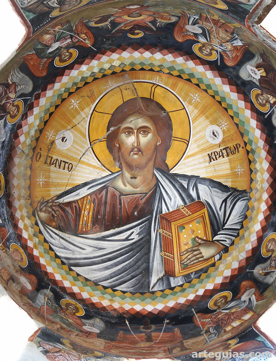 Pantocrator de la c&uacute;pula de la iglesia monacal