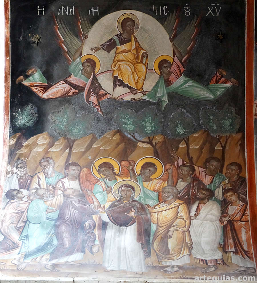 Fresco que representa el pasaje b&iacute;blico de Pentecost&eacute;s
