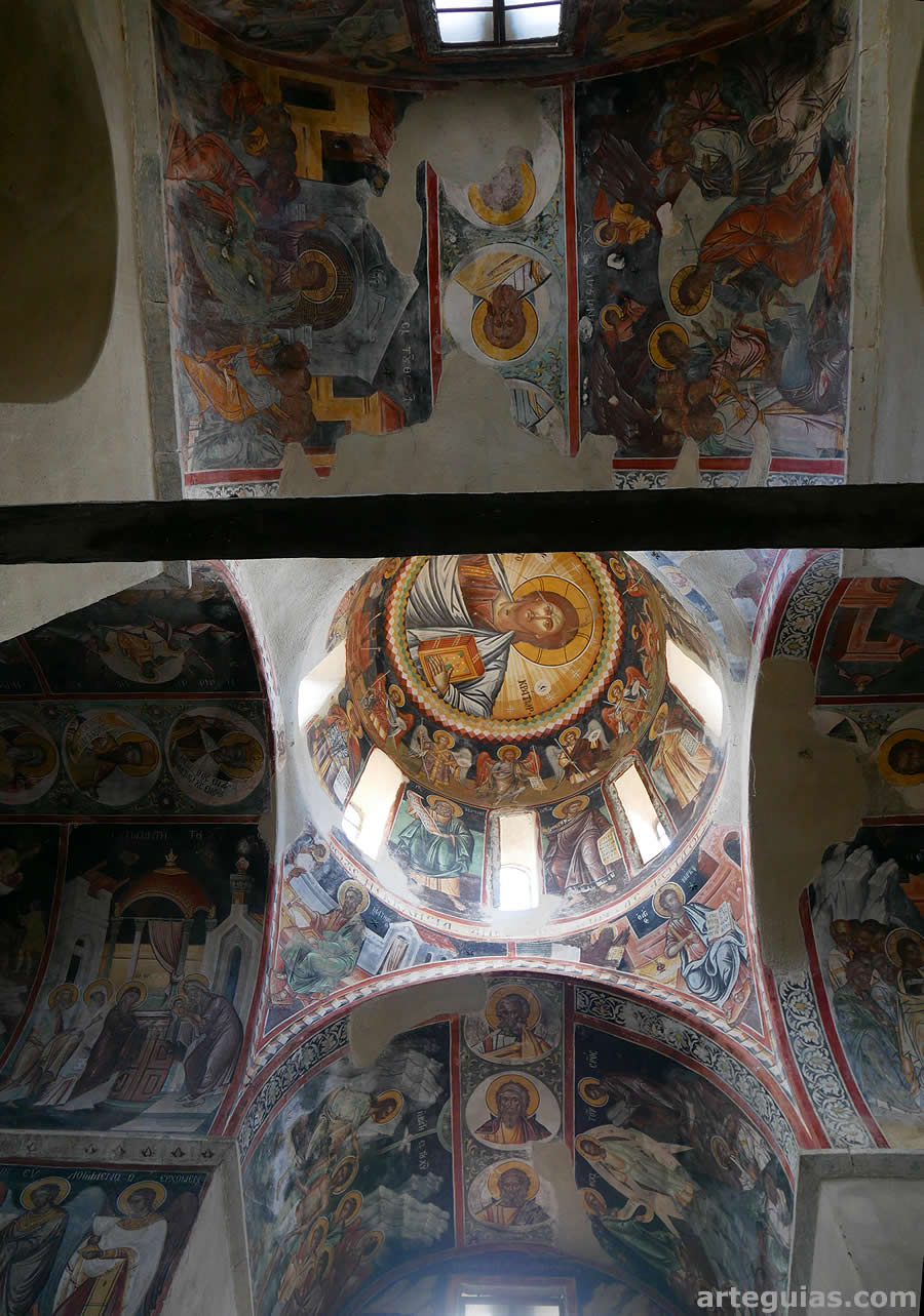 Magn&iacute;fico programa pict&oacute;rico del siglo XVIII (postbizantino) de la iglesia katholikon del Monasterio de Kaisariani