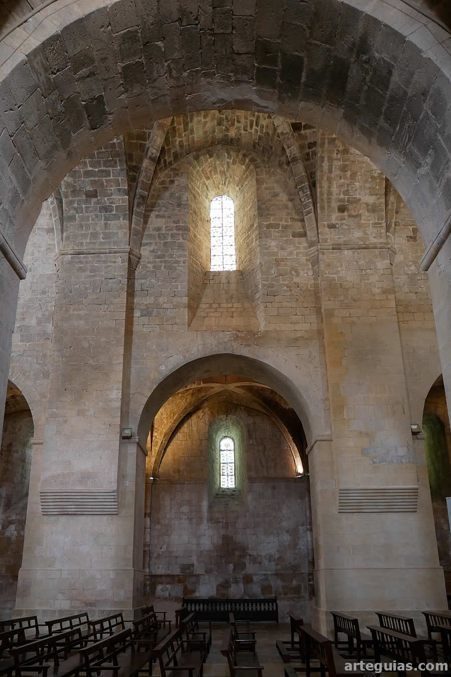 Alzado de la nave central de la iglesia