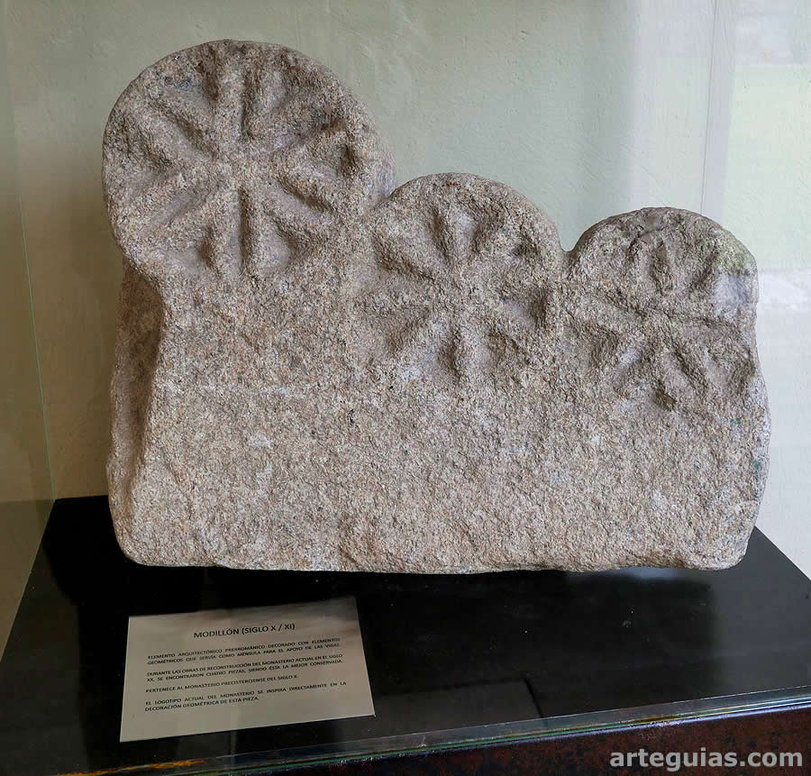 Modillón mozárabe de la iglesia monástica prerrománica