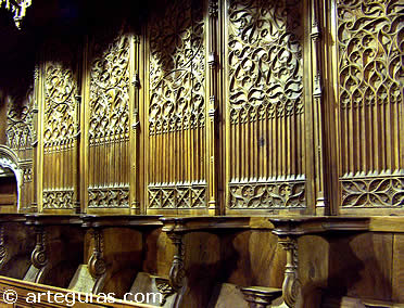 Siller&iacute;a del coro g&oacute;tico del Monasterio
