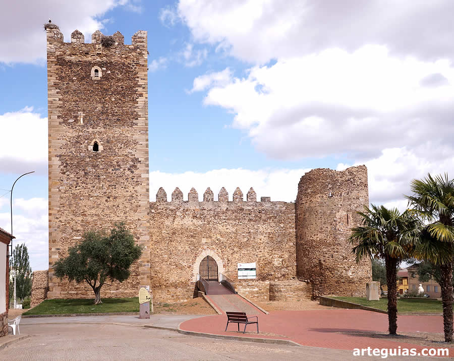 El castillo de Laguna de Negrillos desde el oeste