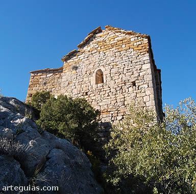 Cabecera de la Ermita de Santa Quiteria y San Bonifacio de Montfalc&oacute;, Huesca