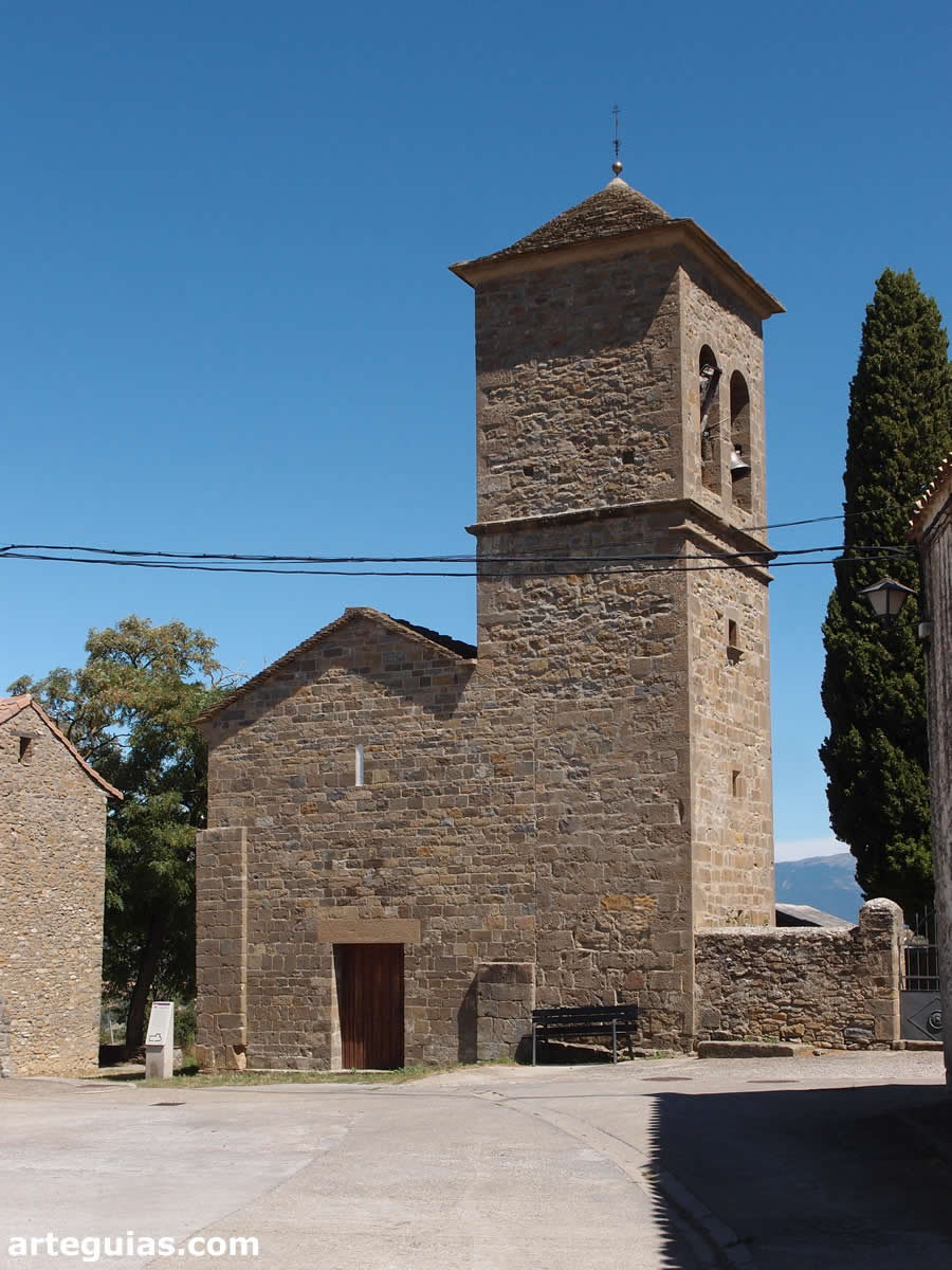 Iglesia de Bar&oacute;s, Huesca, vista desde el oeste