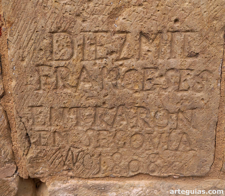 Inscripci&oacute;n sobre la invasi&oacute;n francesa