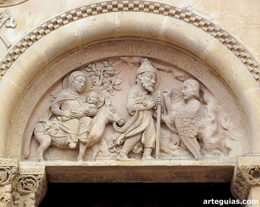 T&iacute;mpano con la Huida a Egipto