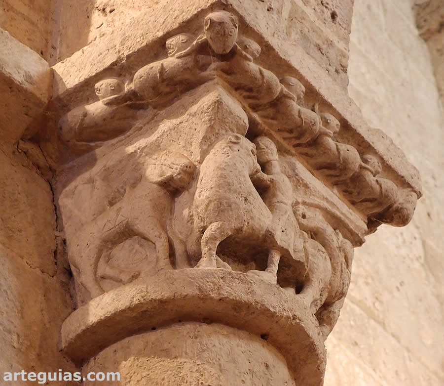 Sans&oacute;n desquijarando al le&oacute;n y un caballo