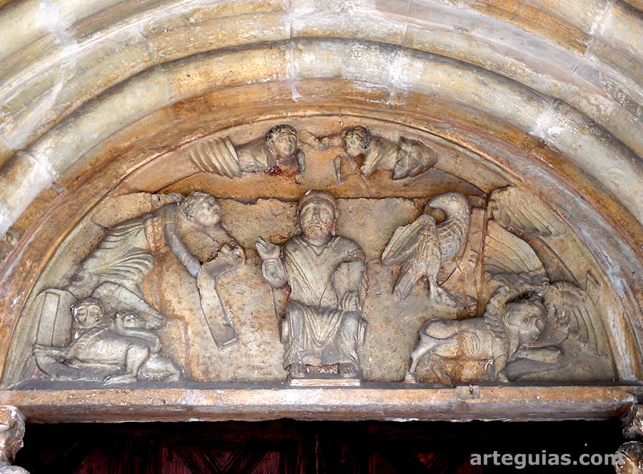 T&iacute;mpano con Cristo en Majestad y el Tetramorfos