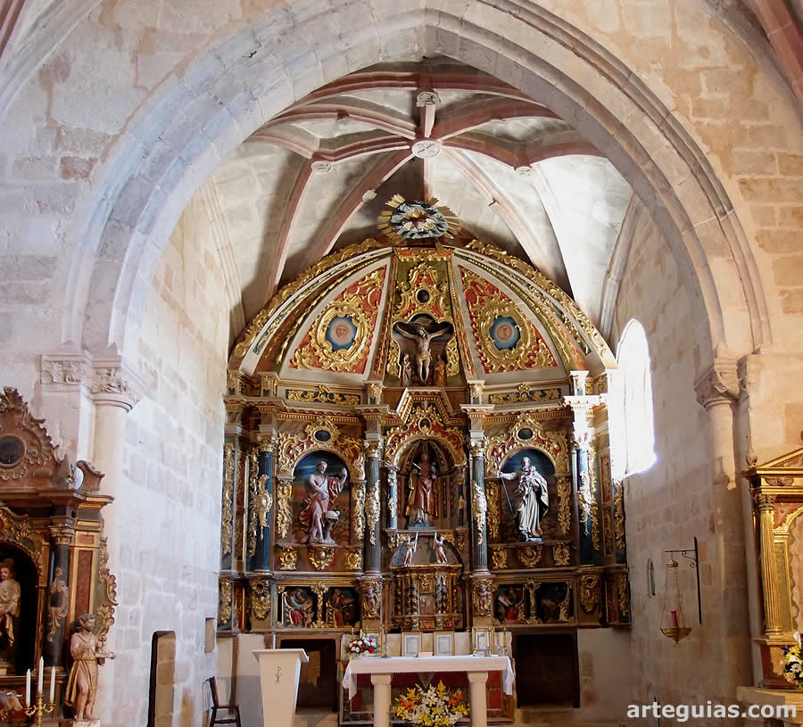 Cabecera g&oacute;tica de la iglesia de San Vicente M&aacute;rtir de Vega de Bur