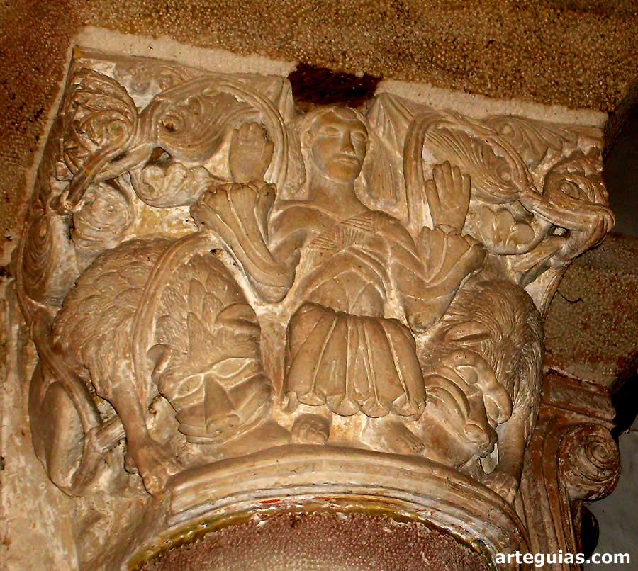 Daniel condenado en el foso de los leones