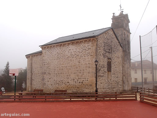 La iglesia de Alaiza, &Aacute;lava desde el noroeste