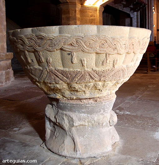 Pila bautismal de la iglesia de Grijalba