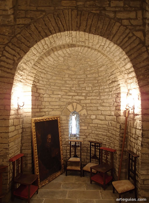 Iglesia de Lasieso, Huesca: interior del &aacute;bside septentrional
