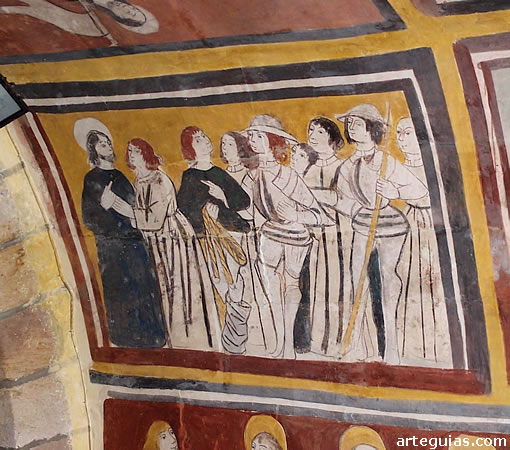 iglesia de Santa Olalla de La Loma,: escena del prendimiento de Jes&uacute;s