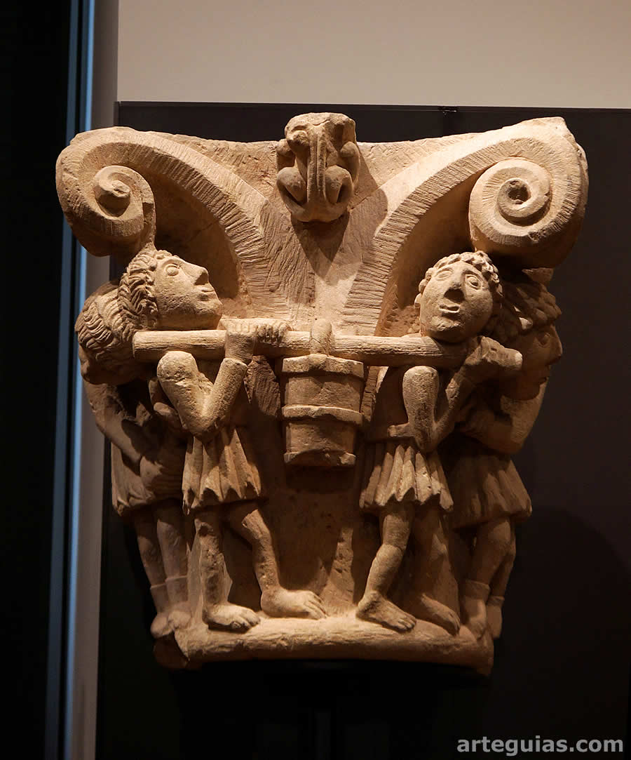 Capitel rom&aacute;nico de la iglesia de Granja de Valdecal