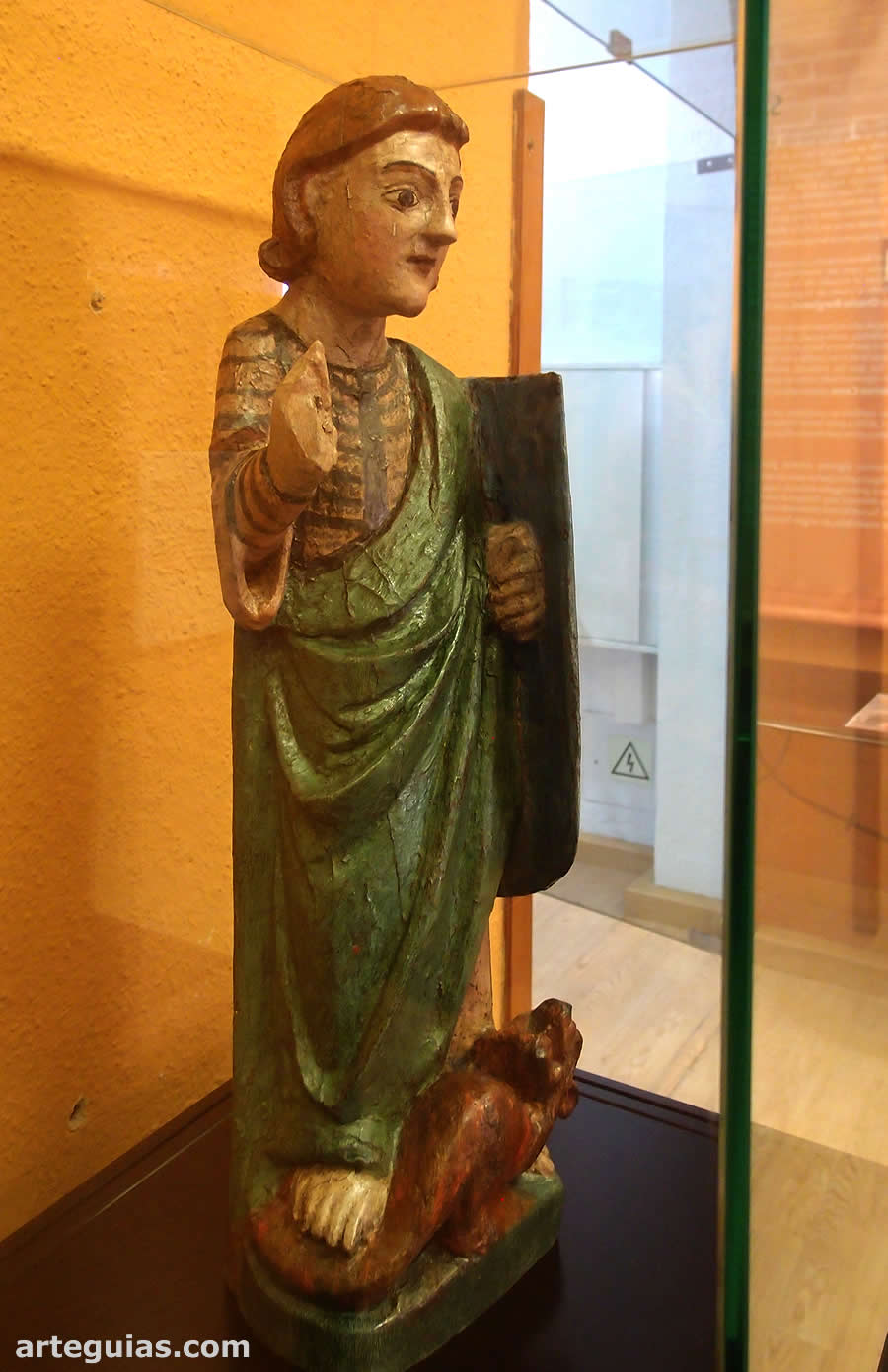 San Miguel venciendo al drag&oacute;n. Siglo XIV