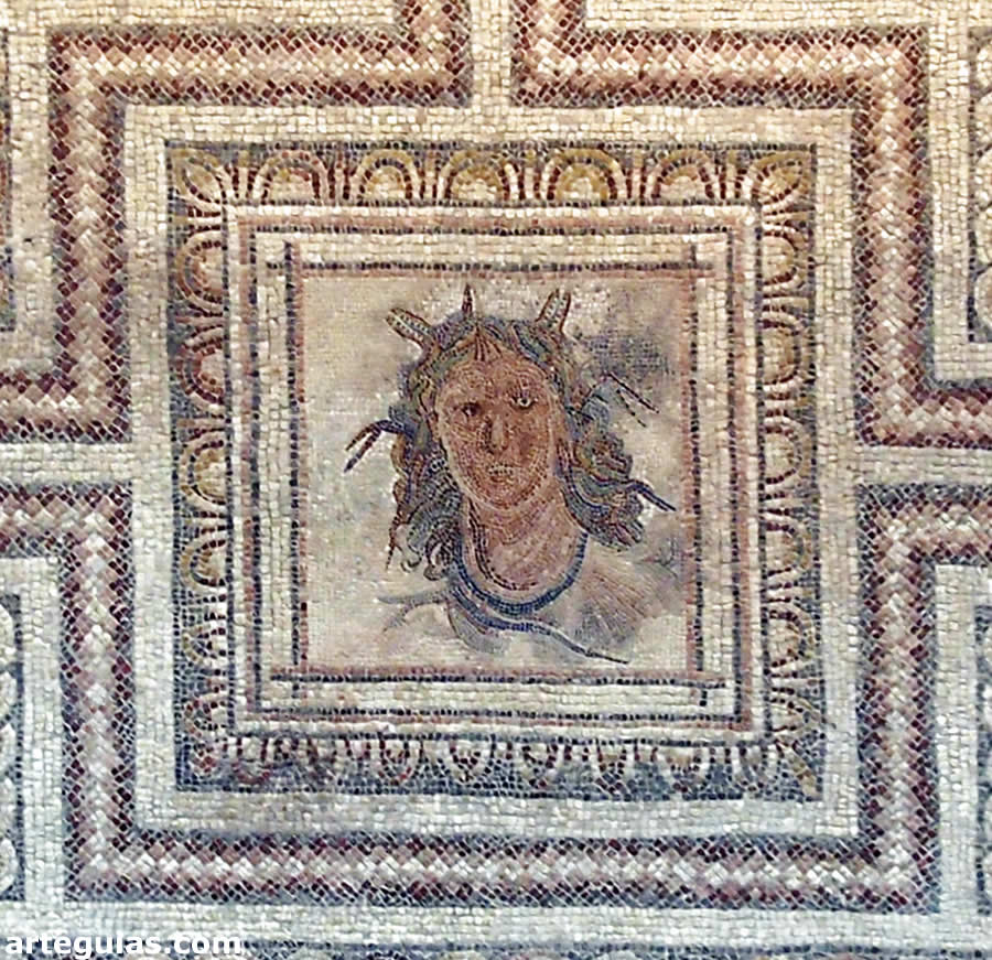 Detalle de este mosaico romano