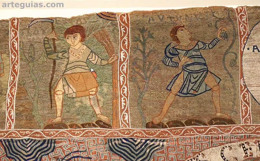 Parte del mensario del tapiz