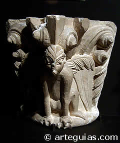 Museo de Burgos: capitel rom&aacute;nico