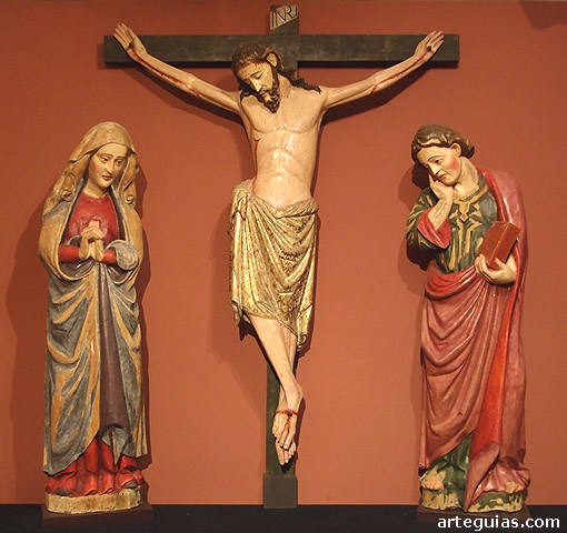 Calvario g&oacute;tico recuperado de la iglesia de Villacadima