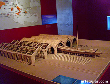 Maqueta de las atarzanas de Valencia