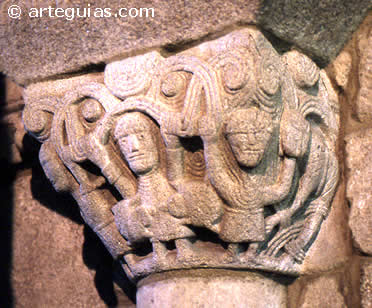 Capitel en la iglesia de San Bartolomeu de Rebordans, Concello de Tui