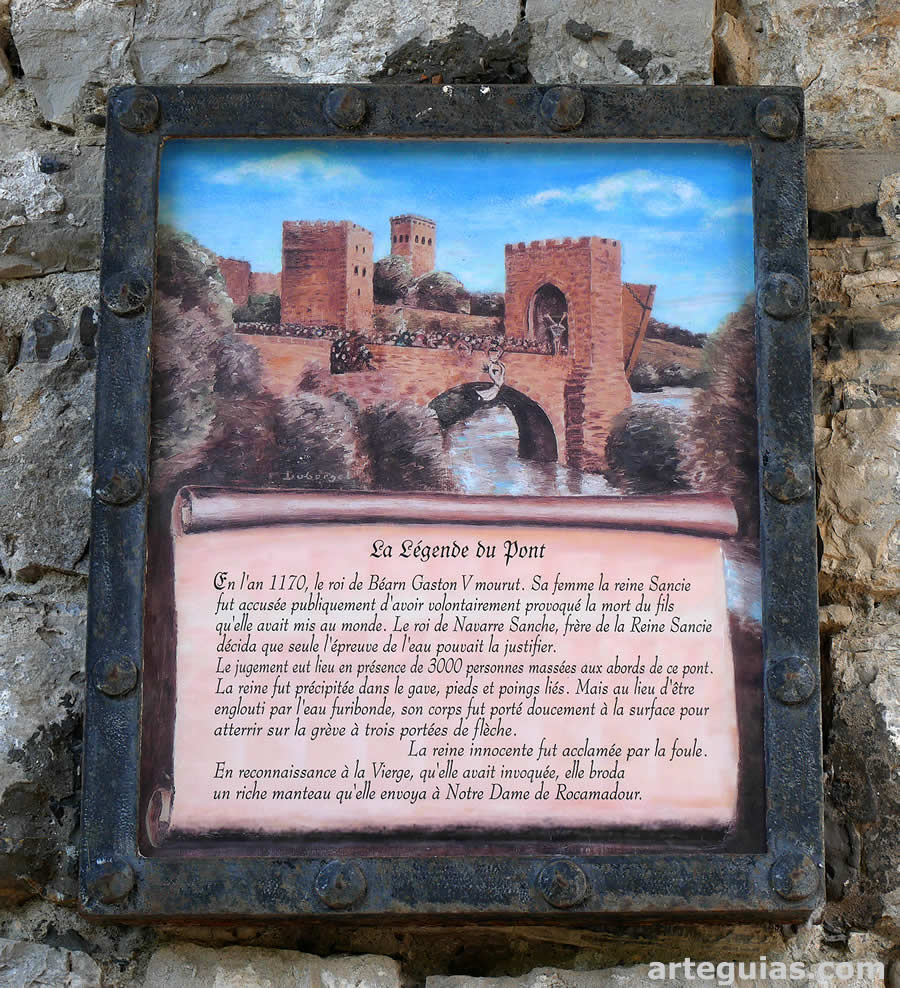 Letrero con el relato de la leyenda