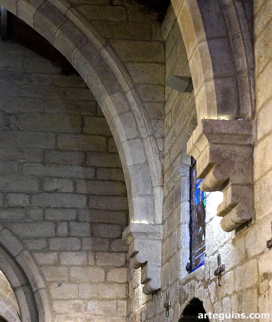 M&eacute;nsulas desde donde nacen los arcos diafragma