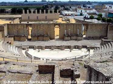 Teatro  romano de It&aacute;lica, en Santiponce, Sevilla
