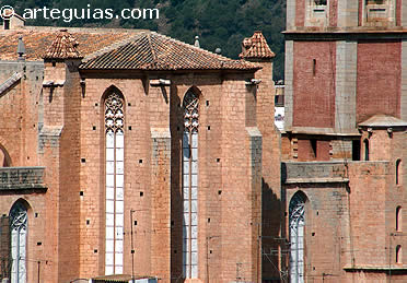 Sagunto. Cabecera de la iglesia g&oacute;tica de Santa Mar&iacute;a