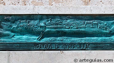 Placa conmemorativa del Tratado de Tordesillas