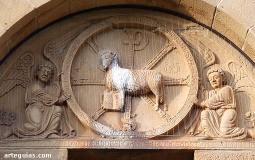 San Bartolom&eacute; de Aguilar de Cod&eacute;s: detalle de la puerta