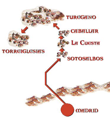 Mapa del Viaje guiado por las joyas ocultas y desconocidas del rom&aacute;nico rural segoviano