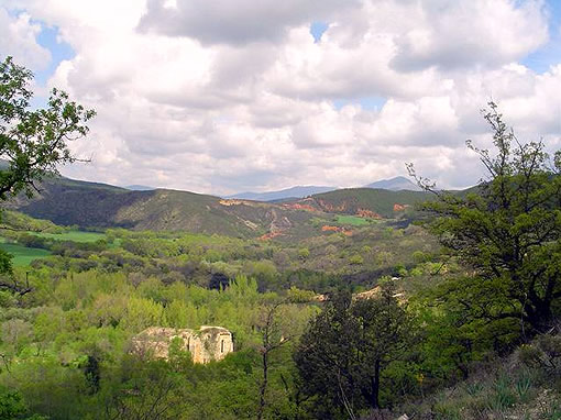 Valle donde se ubica el monasterio de Bonaval