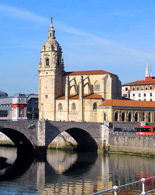 Puente e Iglesia de San Ant&oacute;n, Bilbao